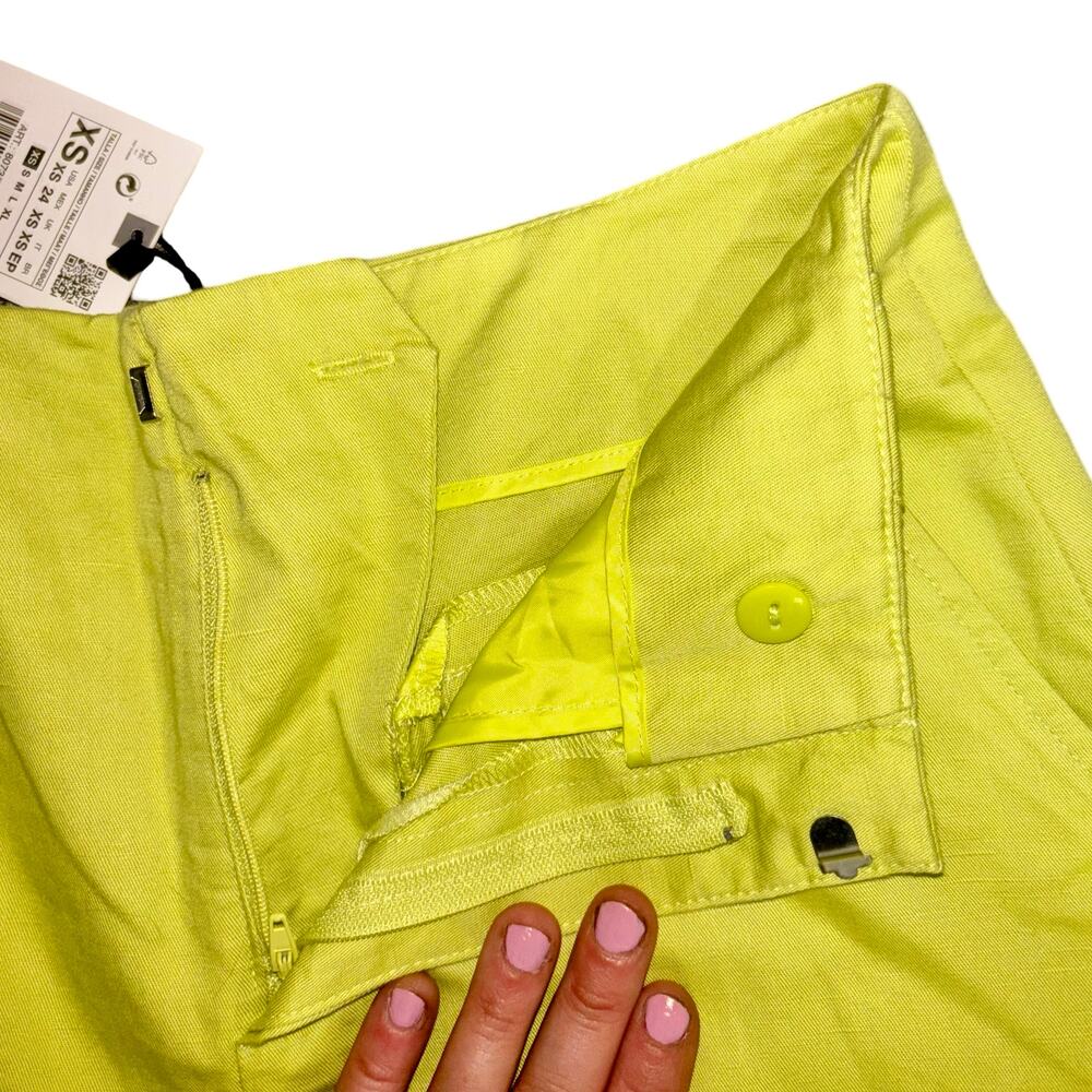 Zara green linen-blend trousers - Picture 7 of 7